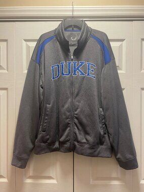 Duke Blue Devils Full Zip Jacket XL Grey Campus Drive Embroidered Logo
